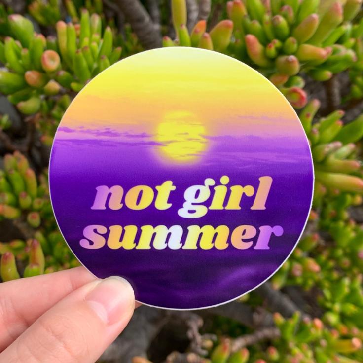 Not Girl Summer Sticker