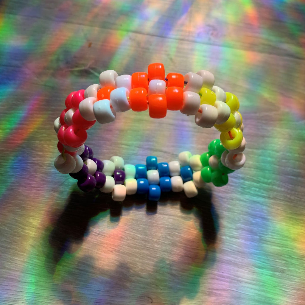 Rainbow Flower Kandi Bracelet – Tori's Divine Art